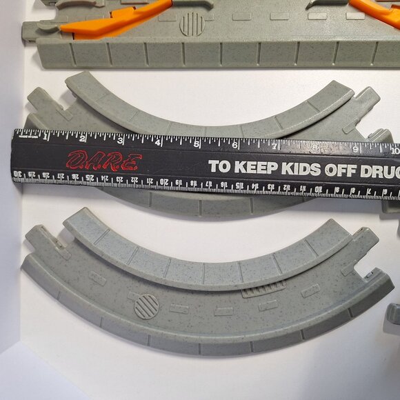 11 GeoTrax Gray Road Switch Straight Curved Intersection Train Track Lot - Picture 2 of 8